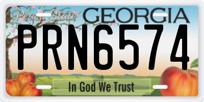 GA license plate PRN6574