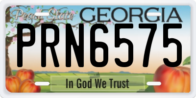 GA license plate PRN6575