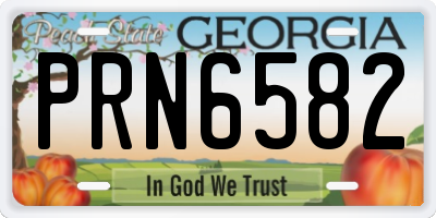 GA license plate PRN6582