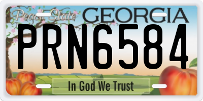 GA license plate PRN6584