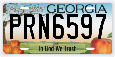 GA license plate PRN6597