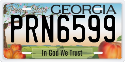 GA license plate PRN6599