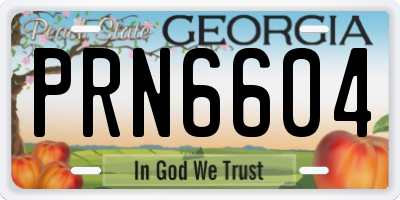 GA license plate PRN6604