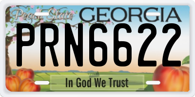 GA license plate PRN6622