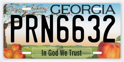 GA license plate PRN6632