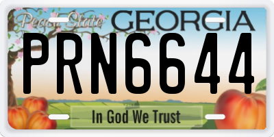 GA license plate PRN6644