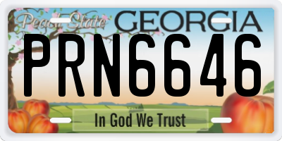 GA license plate PRN6646