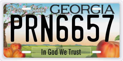 GA license plate PRN6657