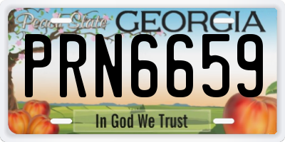 GA license plate PRN6659