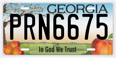 GA license plate PRN6675