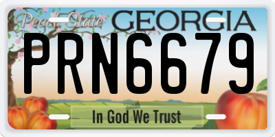 GA license plate PRN6679