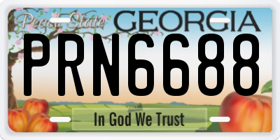 GA license plate PRN6688