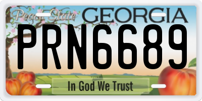 GA license plate PRN6689