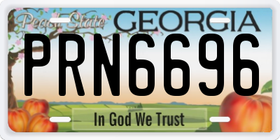 GA license plate PRN6696