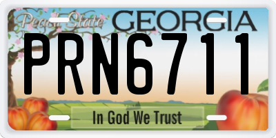 GA license plate PRN6711