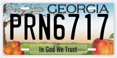 GA license plate PRN6717