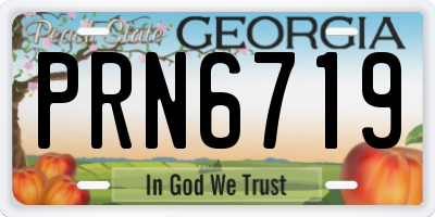 GA license plate PRN6719