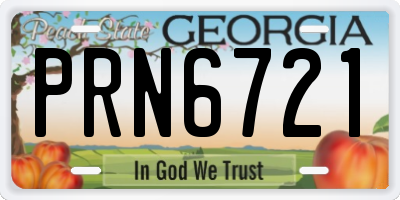 GA license plate PRN6721