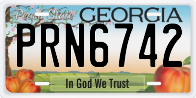 GA license plate PRN6742