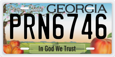 GA license plate PRN6746