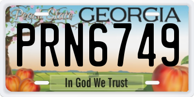 GA license plate PRN6749