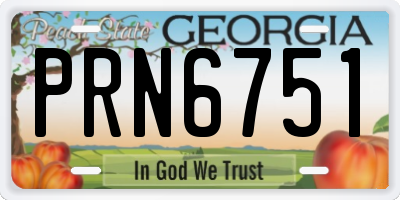 GA license plate PRN6751