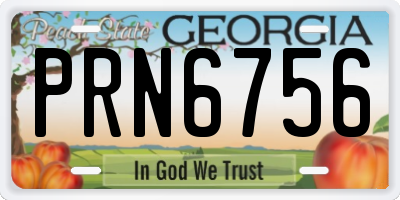 GA license plate PRN6756