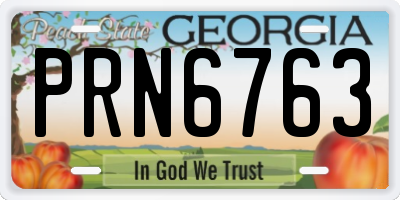 GA license plate PRN6763
