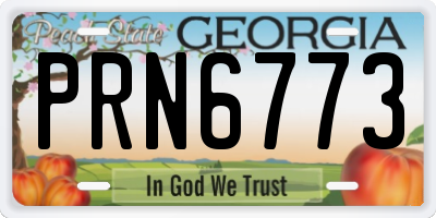 GA license plate PRN6773