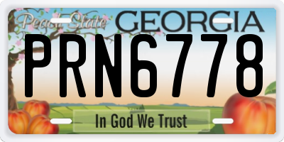 GA license plate PRN6778