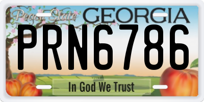 GA license plate PRN6786