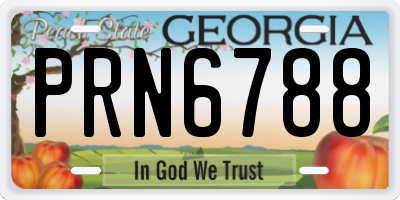 GA license plate PRN6788