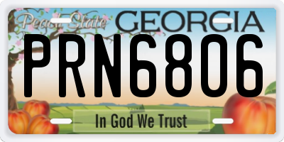 GA license plate PRN6806