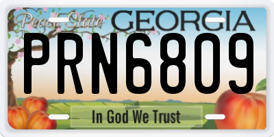 GA license plate PRN6809