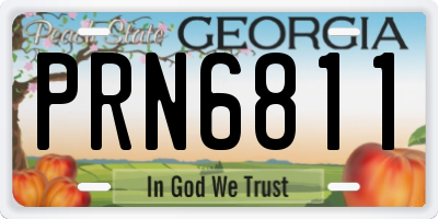GA license plate PRN6811