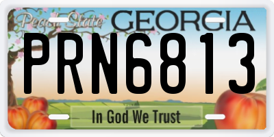 GA license plate PRN6813