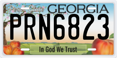GA license plate PRN6823