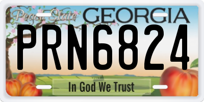 GA license plate PRN6824