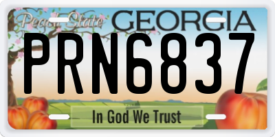 GA license plate PRN6837