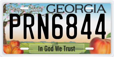 GA license plate PRN6844