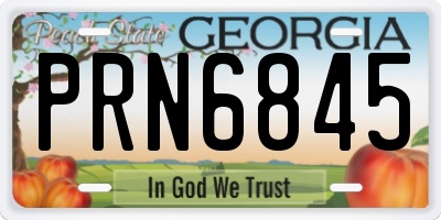 GA license plate PRN6845