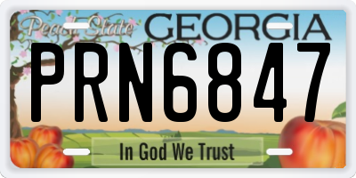 GA license plate PRN6847