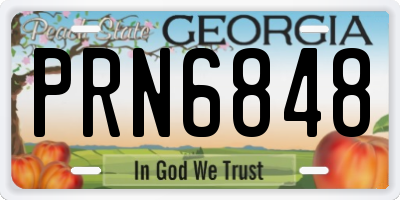 GA license plate PRN6848