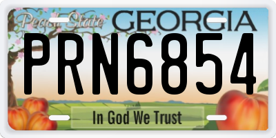 GA license plate PRN6854