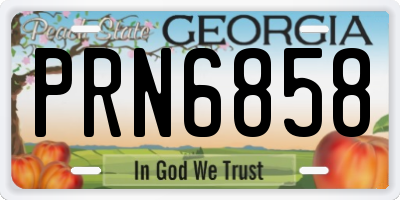 GA license plate PRN6858