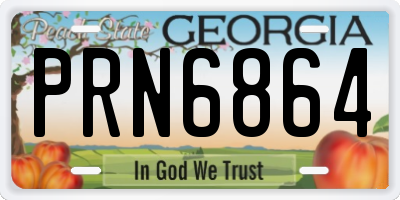 GA license plate PRN6864