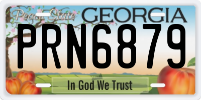 GA license plate PRN6879