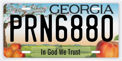 GA license plate PRN6880