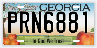 GA license plate PRN6881
