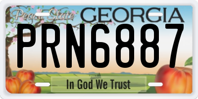 GA license plate PRN6887